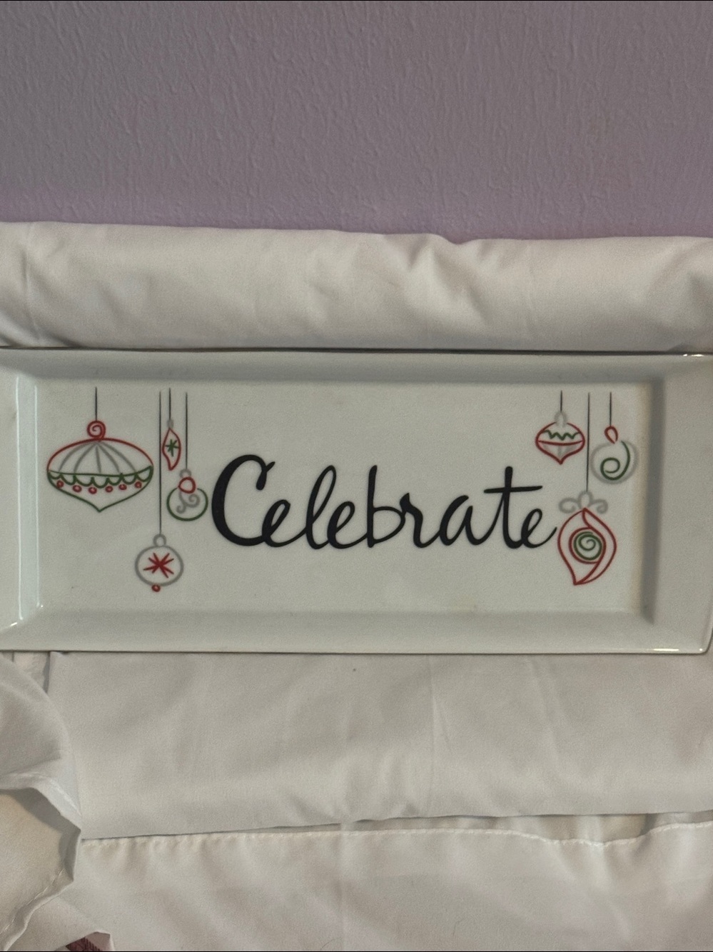 St Nicholas Square Celebrate Holiday Decorative Platter